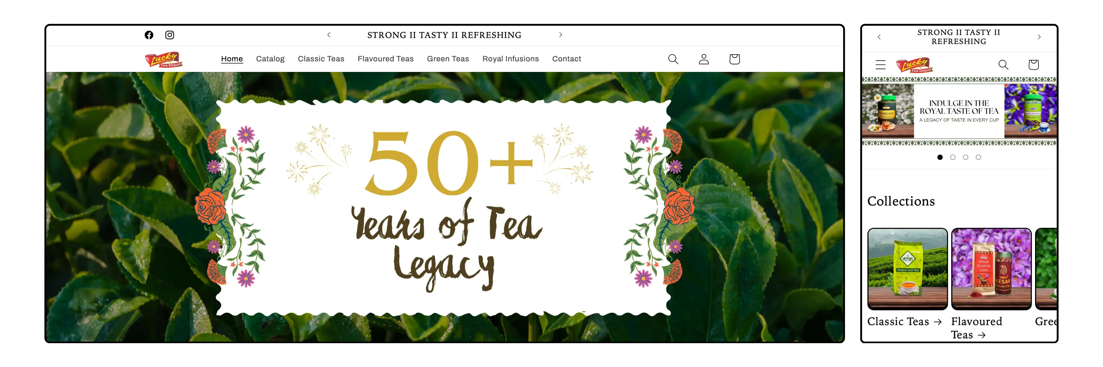 Lucky Tea Depot Website  screenshot